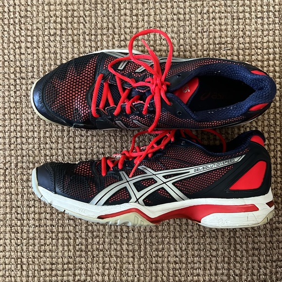 ASICS Gel Solution Speed. Blue and red. Womens 9 1/2. - Picture 3 of 11